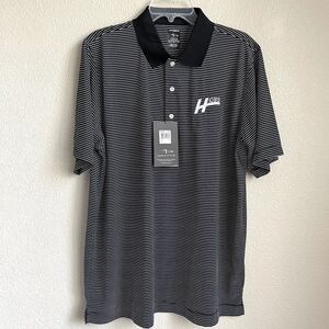 page & tuttle striped golf polo shirt